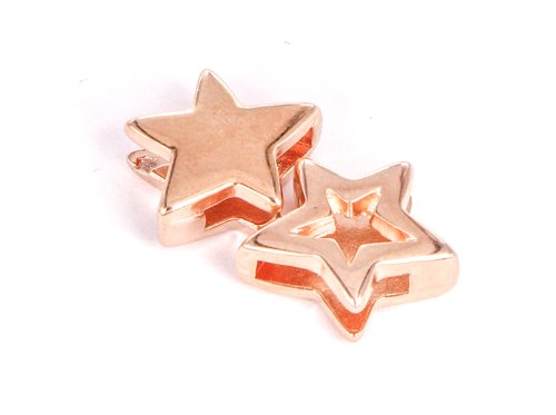 J085 Slider stjärna. 15 mm. Rosé. 1 st.