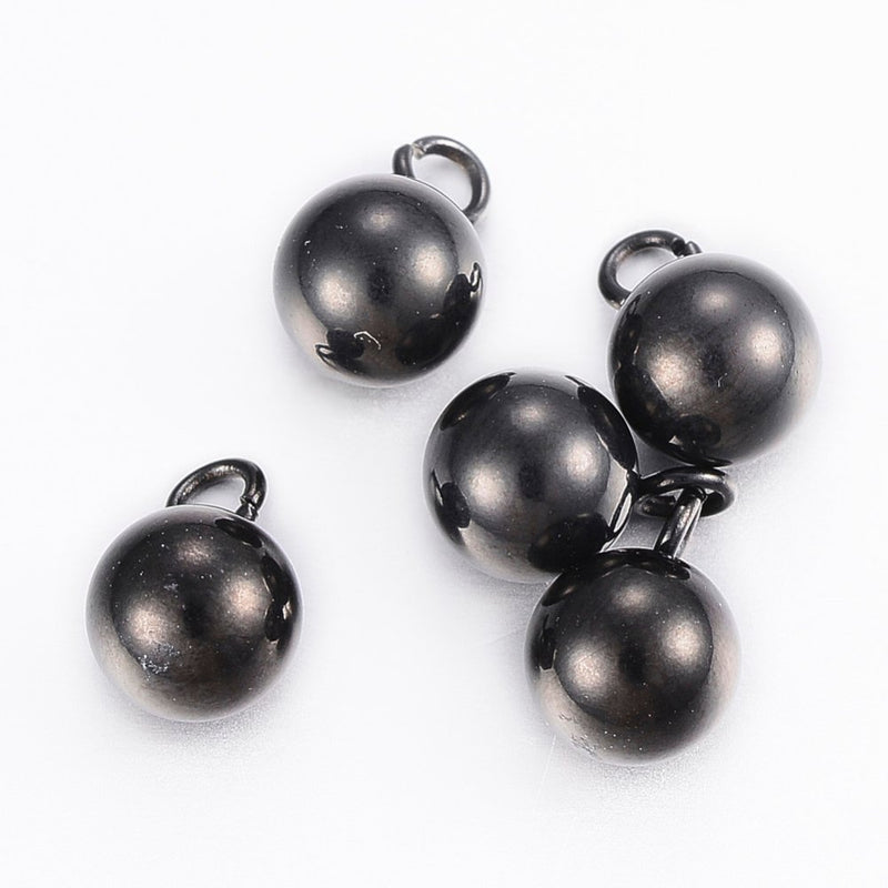 12258 Stålkula 9x6 mm. Gun metal. 2 st.