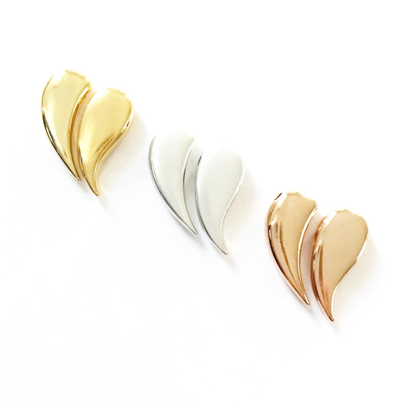 Hjärta, tvådelat, guld eller rosé, (12248)