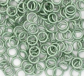 H090 Aluminiumringar 18 ga 1/4" Grön MATT.