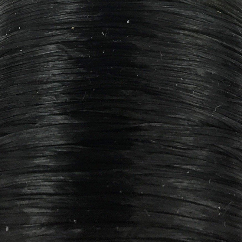 F066 Elastisk fibertråd 0,8 mm. Svart. 10 m.
