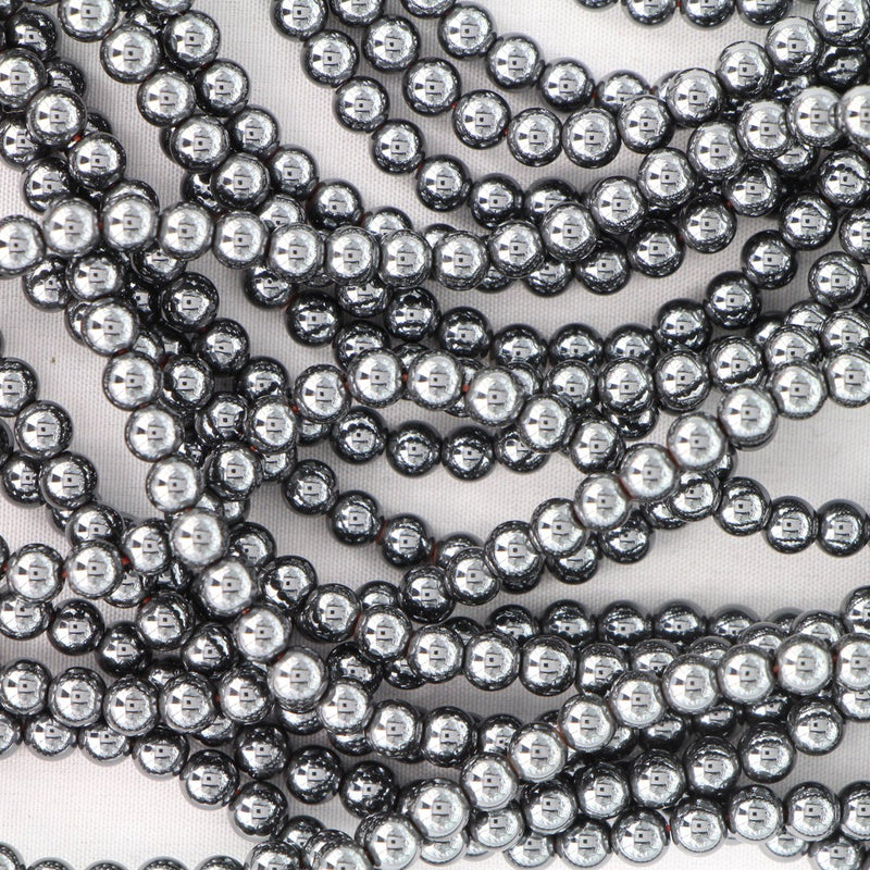 A014 Hematit 4 mm, 1 sträng