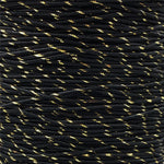 E004 Ormlänk i svart och guld, 1 mm. 1 m