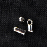 D014 Ändhylsor platina ca. 2 mm. 10 st