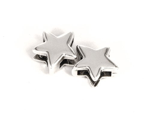 J097 Slider stjärna. 15 mm. Silver. 1 st.