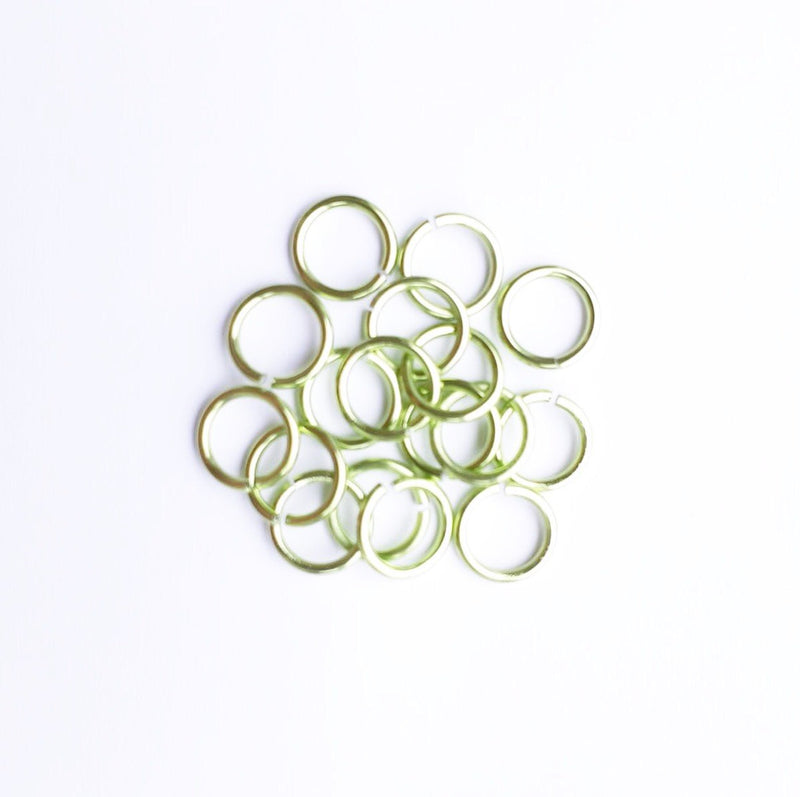 H077 Aluminiumringar 18 ga 1/4". Lime.